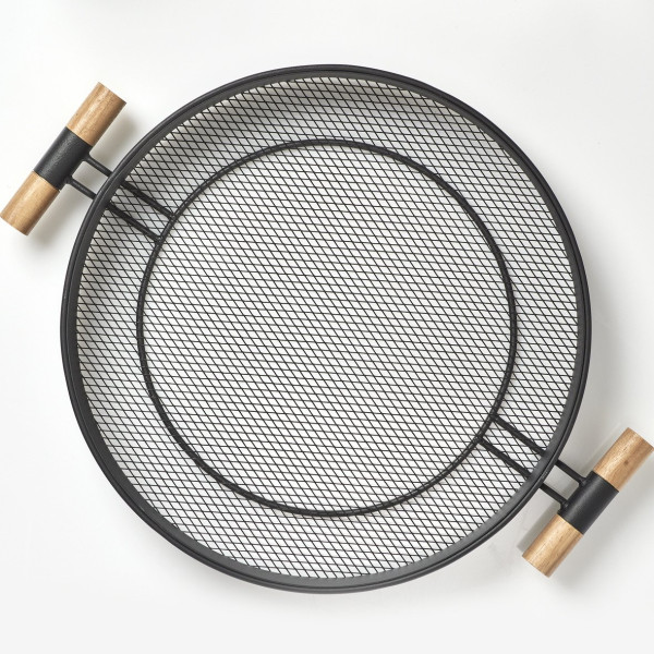 Taca metalowa z uchwytami, struktura siatki, Ø 48 cm, ZELLER
