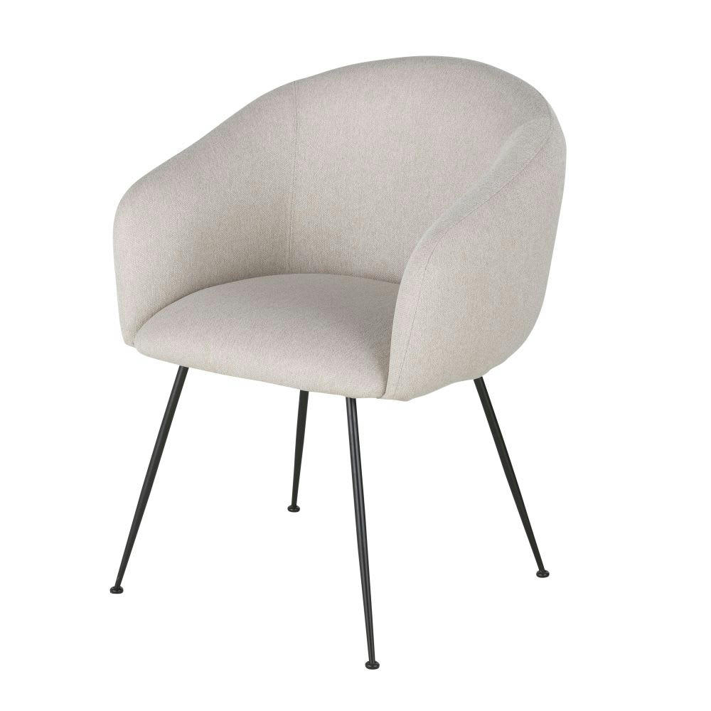 Kyss - Fauteuil de table beige chiné