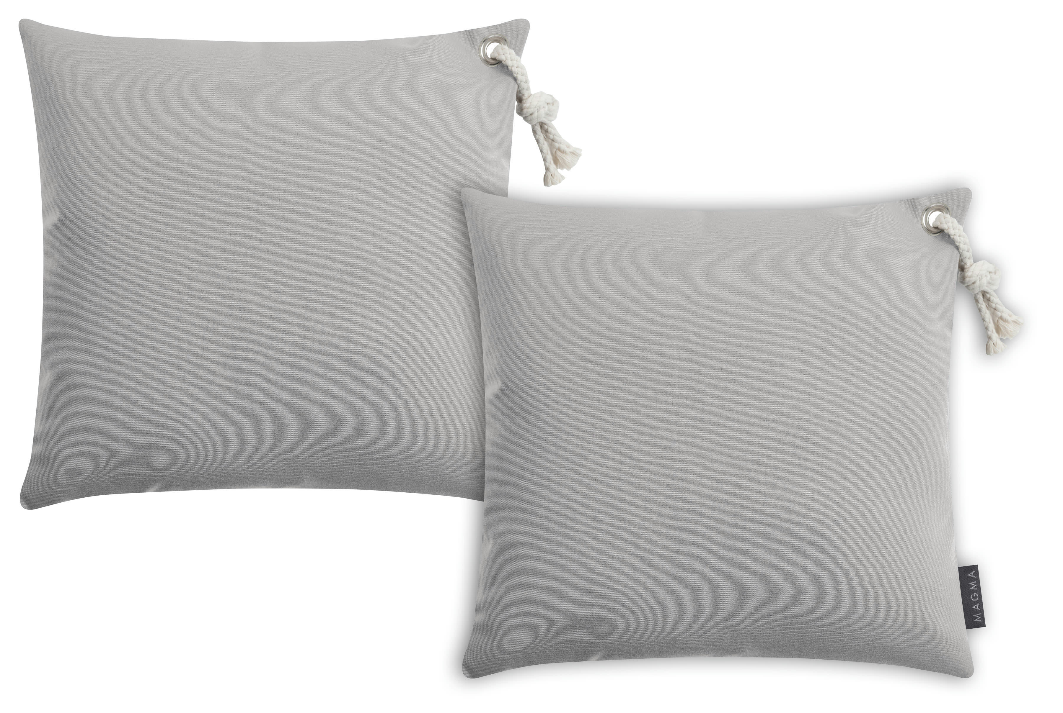 KOS - Housses de coussin avec cordelette gris- Lot de 2- 40x40