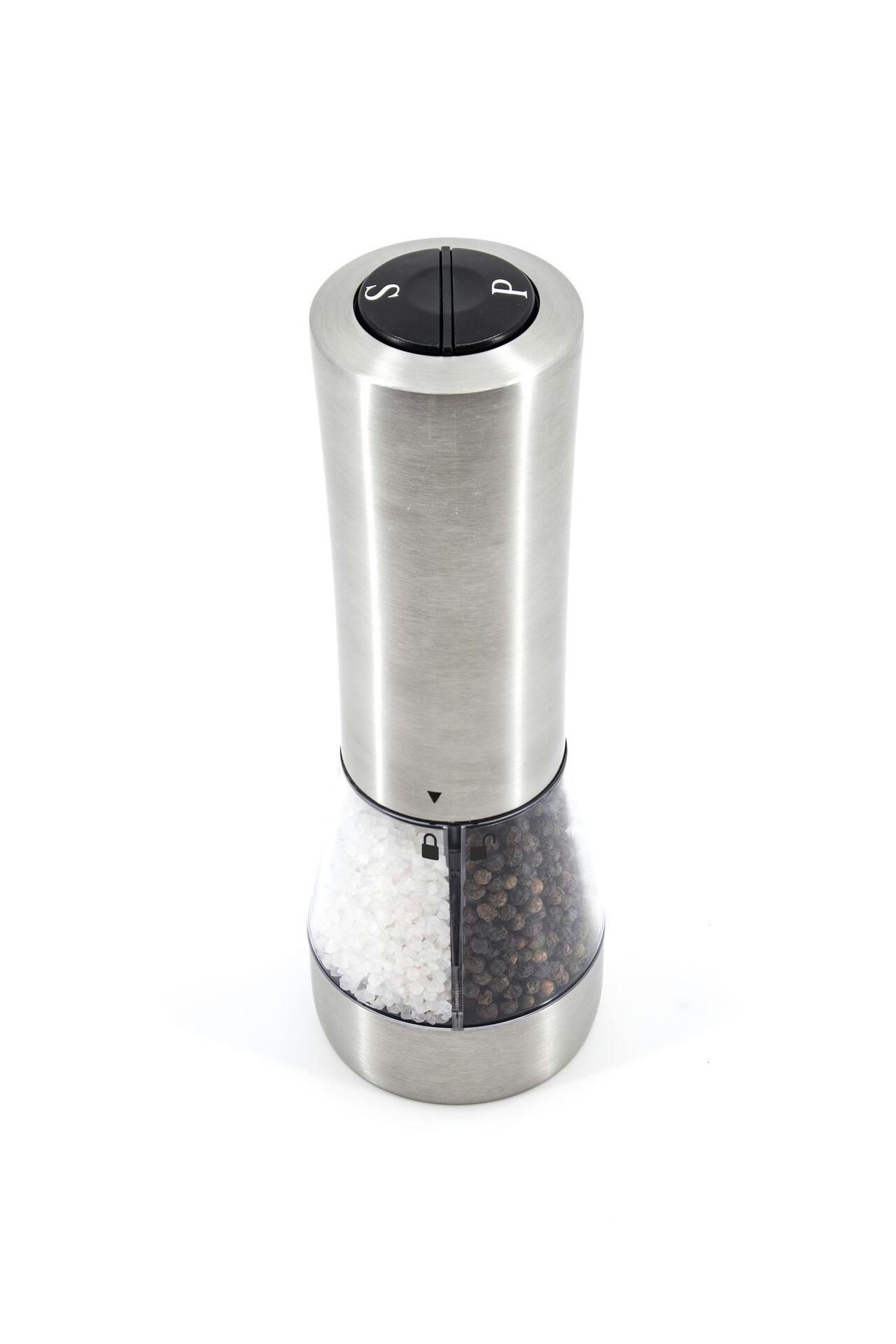 Kamenstein Stainless Steel Dual Electric Salt & Pepper Grinder, 8.5-in