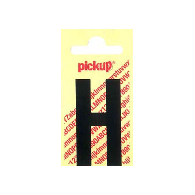 Lettre H adhésive noire 9 x 7 cm
