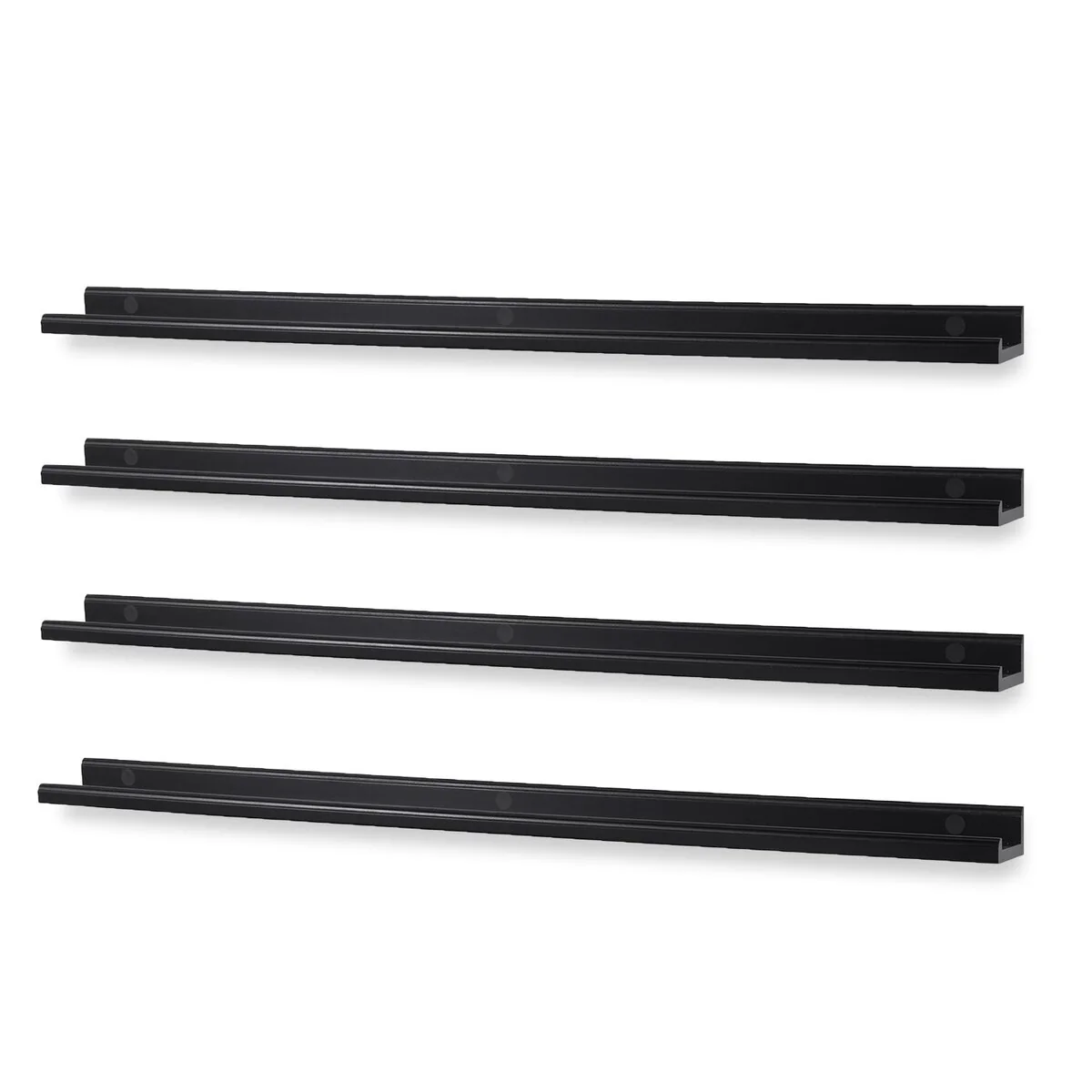 Wallniture Boston 46 Floating Shelves for Wall, Picture Ledge (Set of 4)