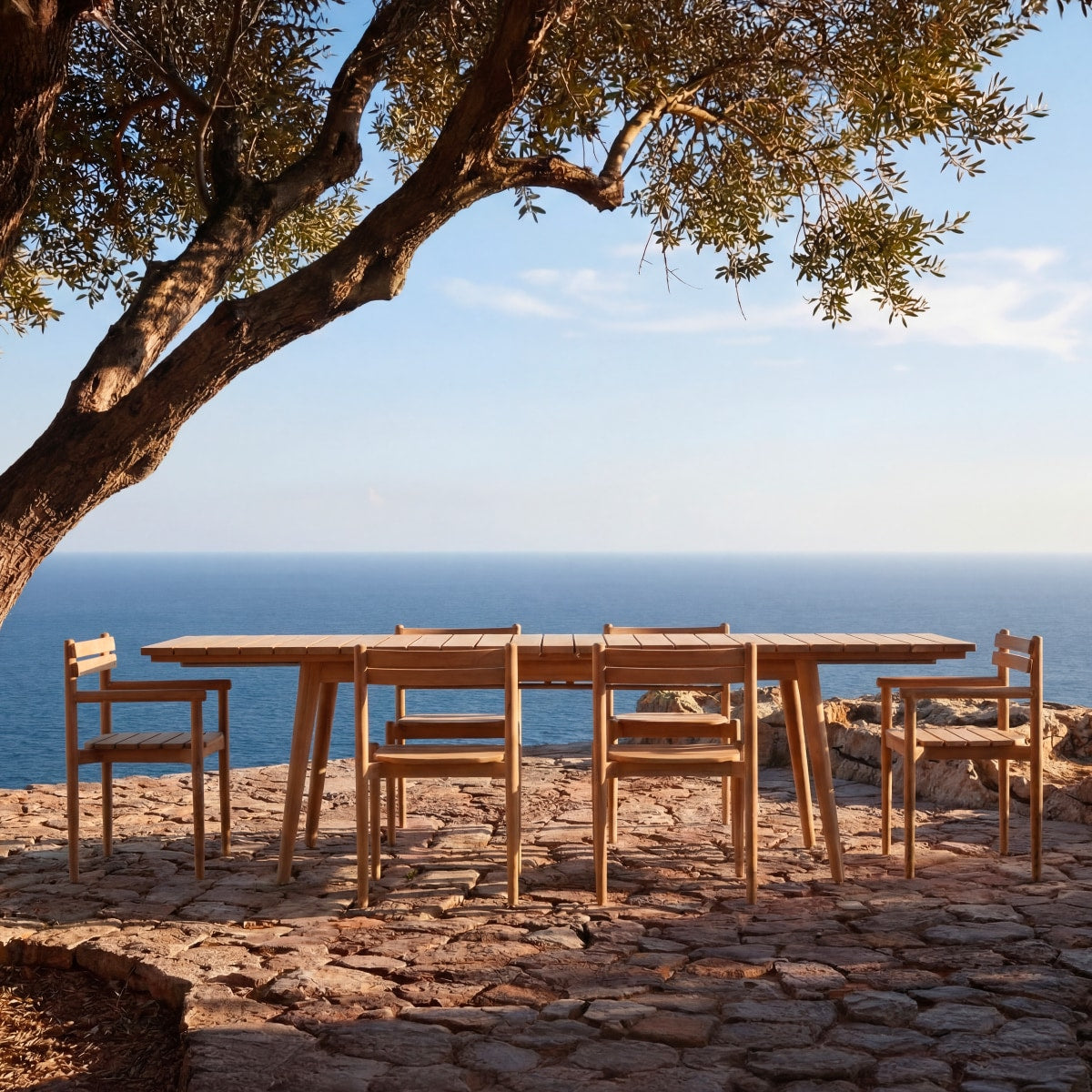 Tikamoon - Tuinset in massief teak 6 personen Vadim