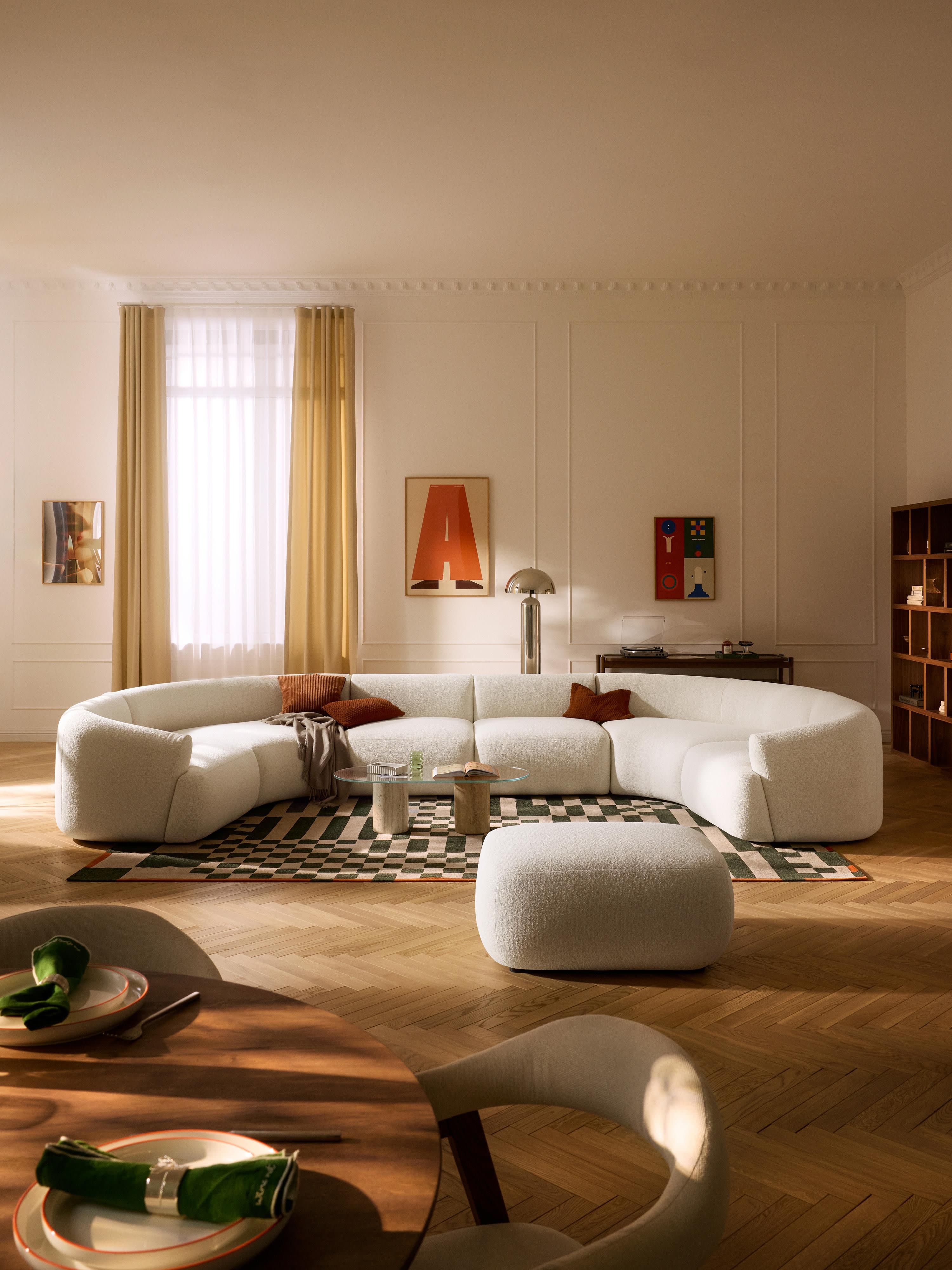 Modulares XL Bouclé-Sofa Sofia