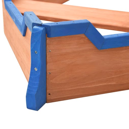 NNEVL Sandbox Pirate Ship Firwood 190x94.5x101 cm