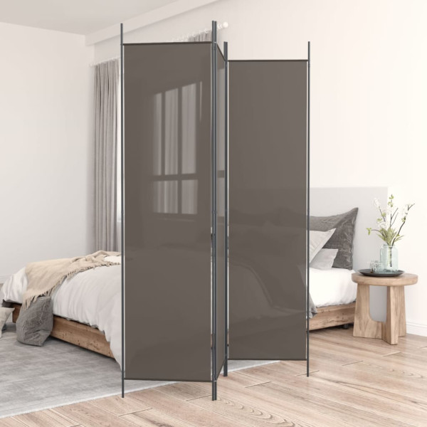 Parawan Pokojowy Dekoracyjny Przegroda Parawan Składany Antracyt 150x200 cm