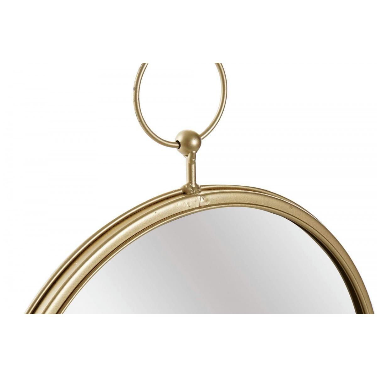 OR - Miroir rond métal doré D32cm