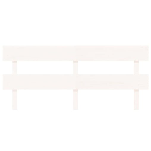 NNEVL Bed Headboard White 184x3x81 cm Solid Wood Pine