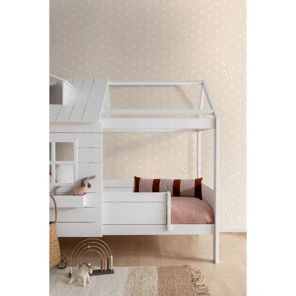 ESTAhome behang madeliefjes beige - 53 cm x 10.05 m