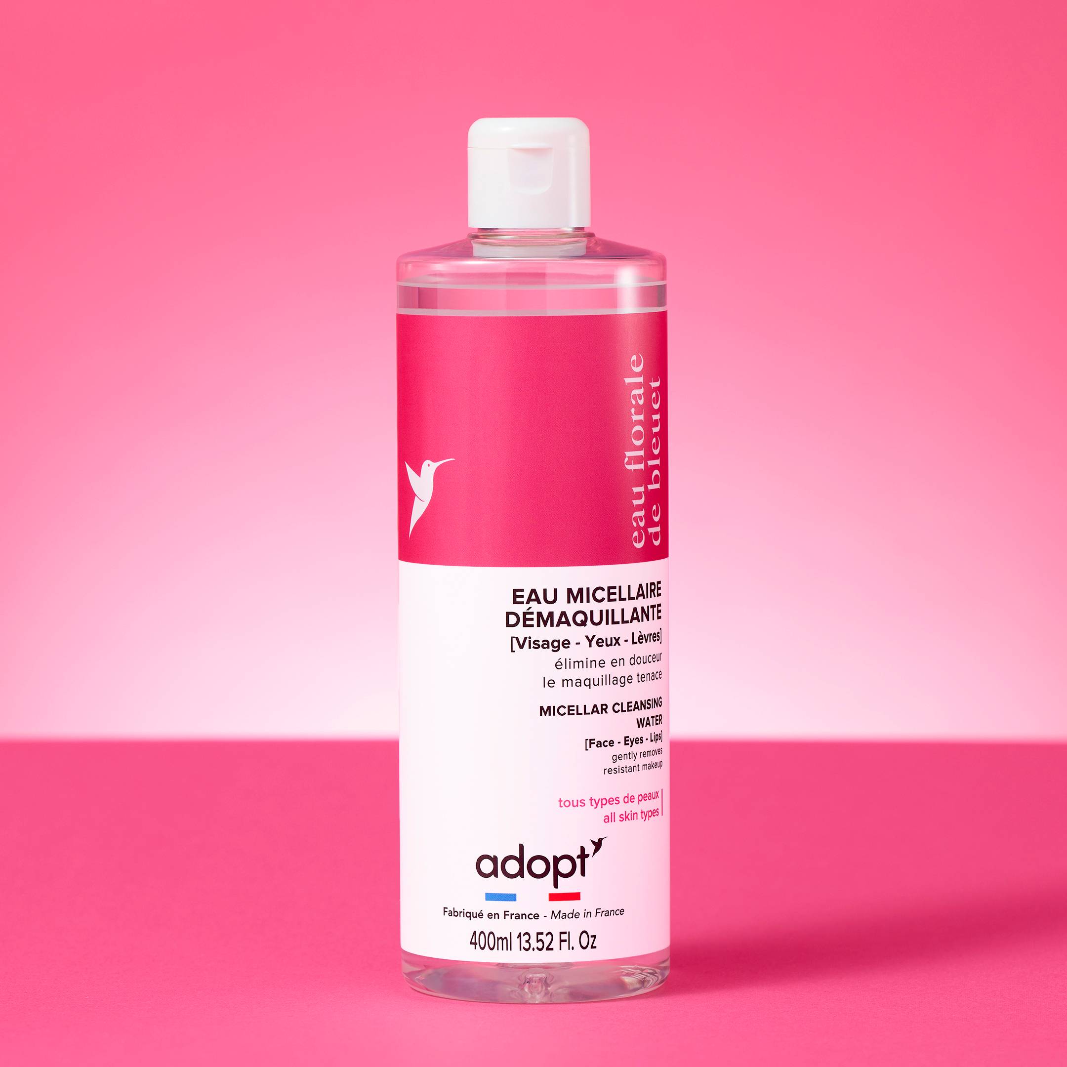 DémaquillantEau micellaire démaquillante à l'eau florale de bleuet 400 ml