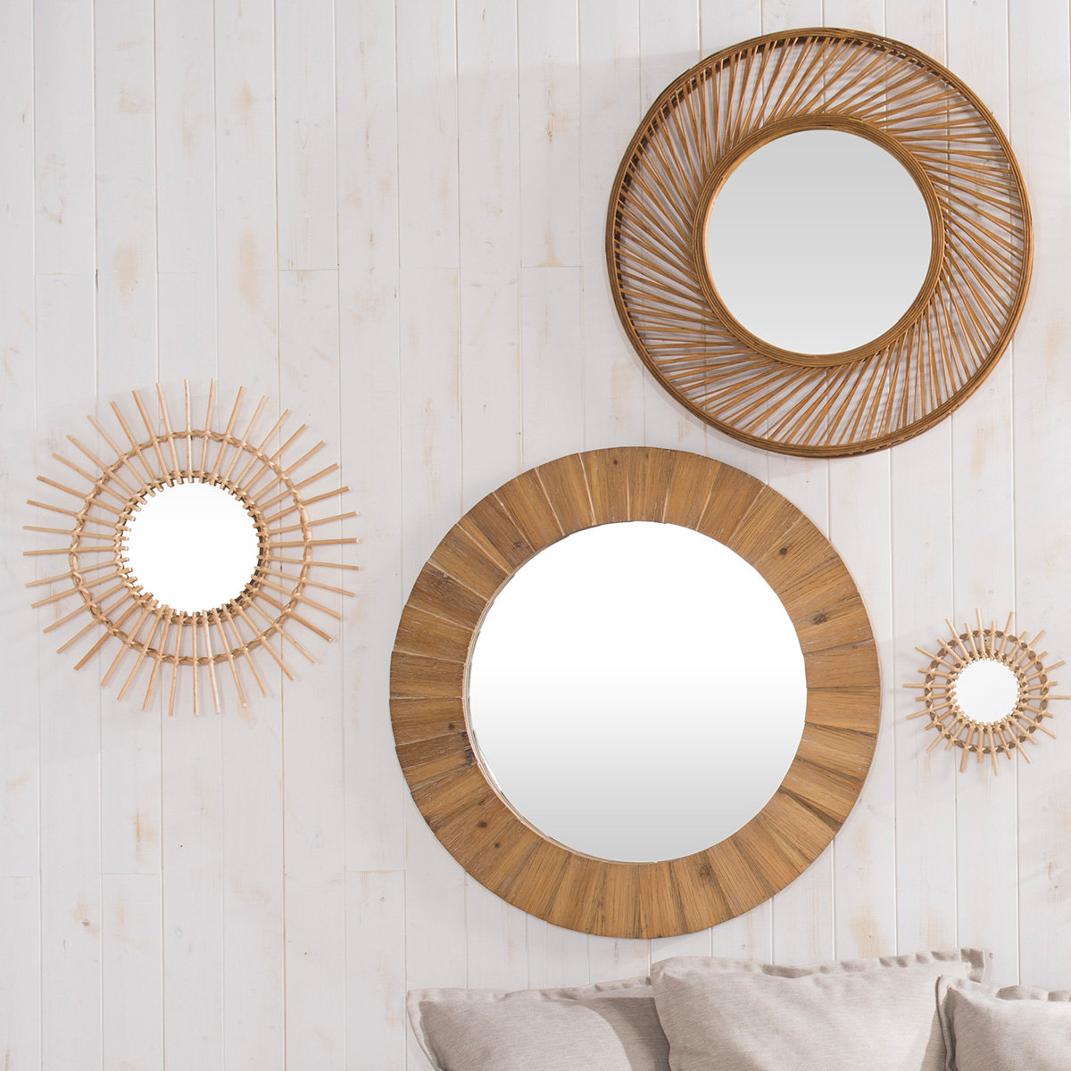 Mirror"Jane" Rattan, D.58 cm