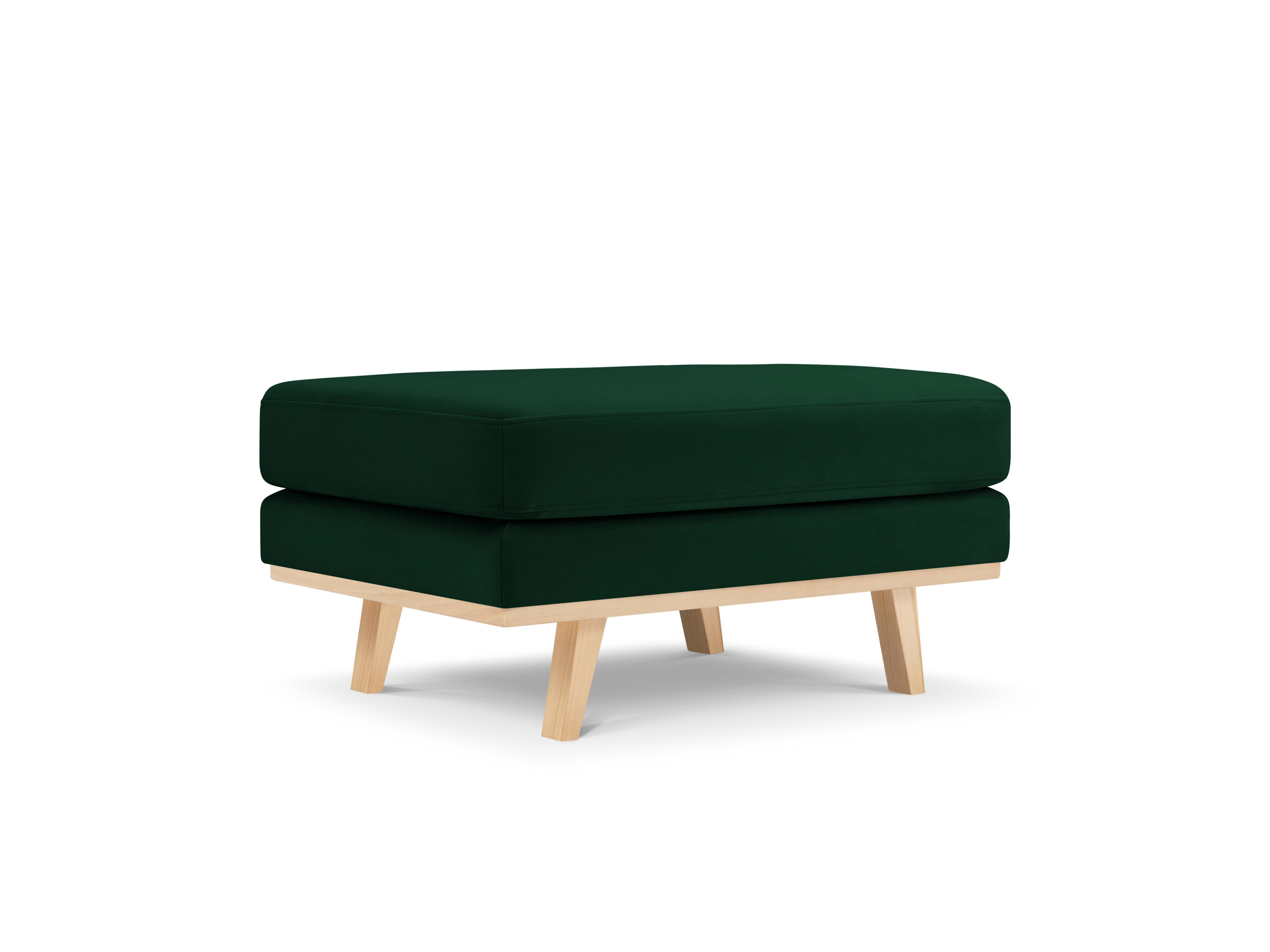 TUGELA - Pouf en velours vert bouteille