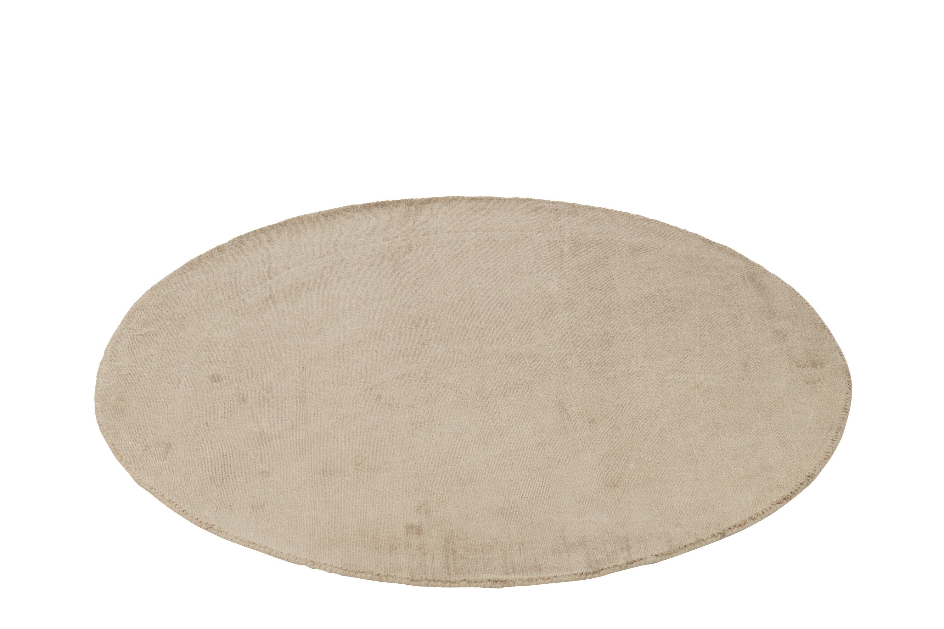 J-Line tapijt Rond Handgemaakt - viscose - beige