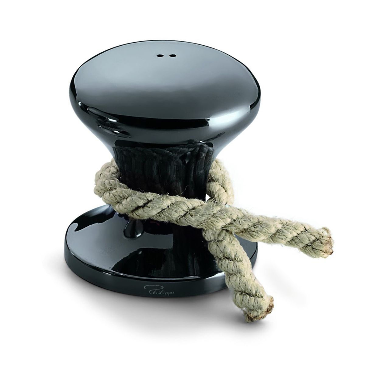 Pieprzniczka HAMBURGER czarna polerowana 4,3x4,7 cm