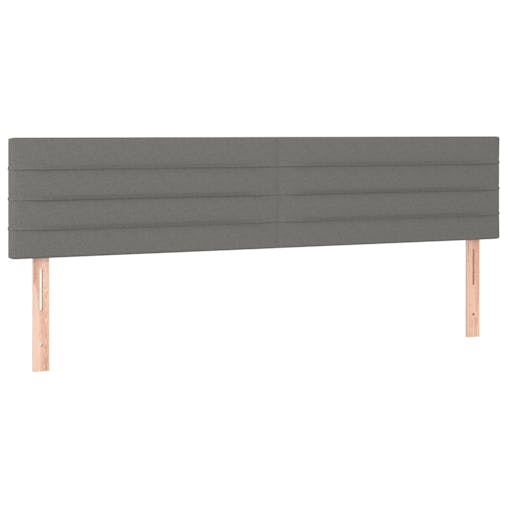 NNEVL Headboards 2 pcs Dark Grey 80x5x78/88 cm Fabric