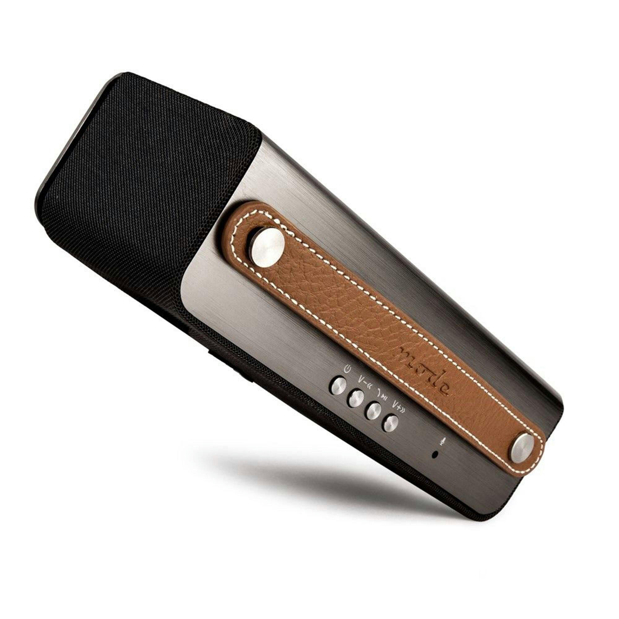 Veho MR-7 Retro Portable Wireless Bluetooth Speaker w/ Built-In Microphone & Leather Handle