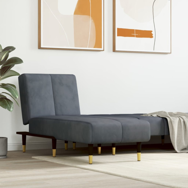 Szezlong Szary Tapicerowany Leżanka Sofa Fotel Łóżko