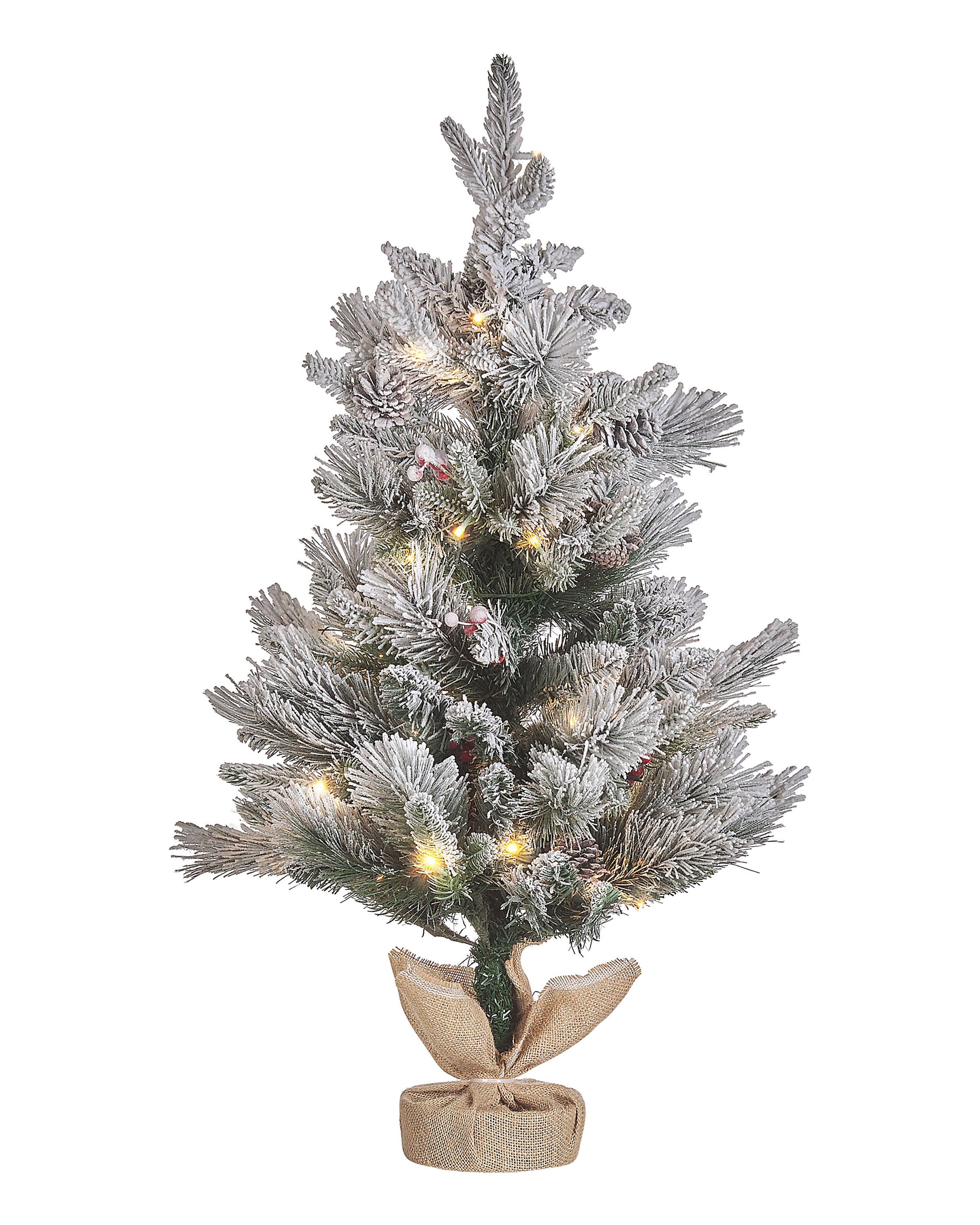 Artificial Snowy Christmas Tree LED MALIGNE 90 cm White