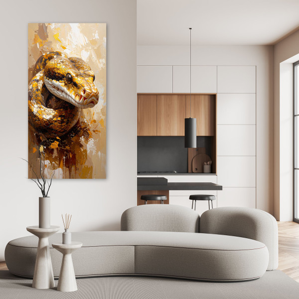 Feeby Obraz nowoczesny do salonu biura, Głowa Wąż Gady Zwierzęta 40x80