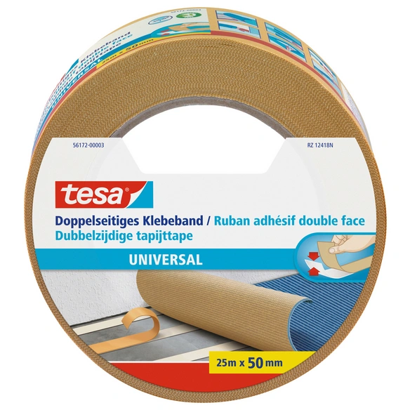 Doppelseitiges Klebeband, beige, BxL: 5 x 12.1cm