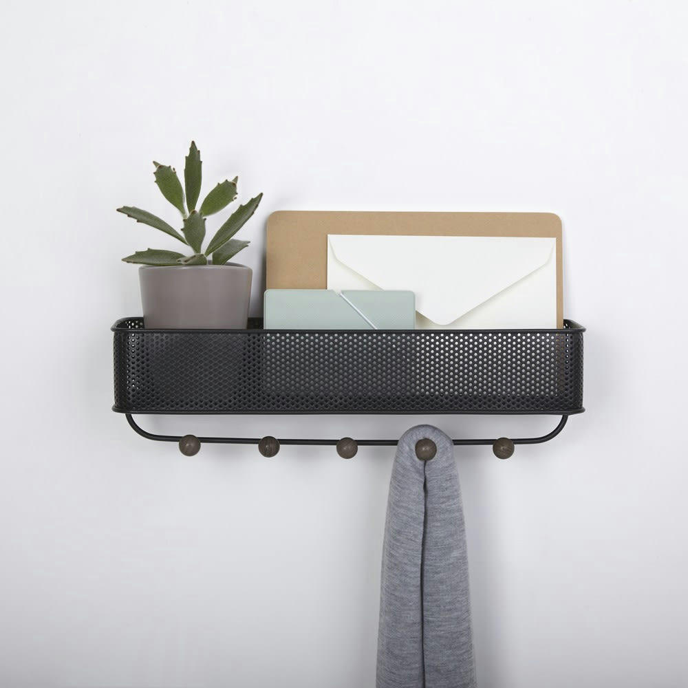 ESTIQUE - Organiseur d'entrée mural en mÃ©tal blanc