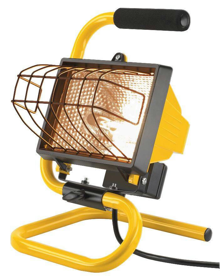 NOMA Portable Halogen Work/Flood Light, 850 Lumens,1-ft Cord, 500W