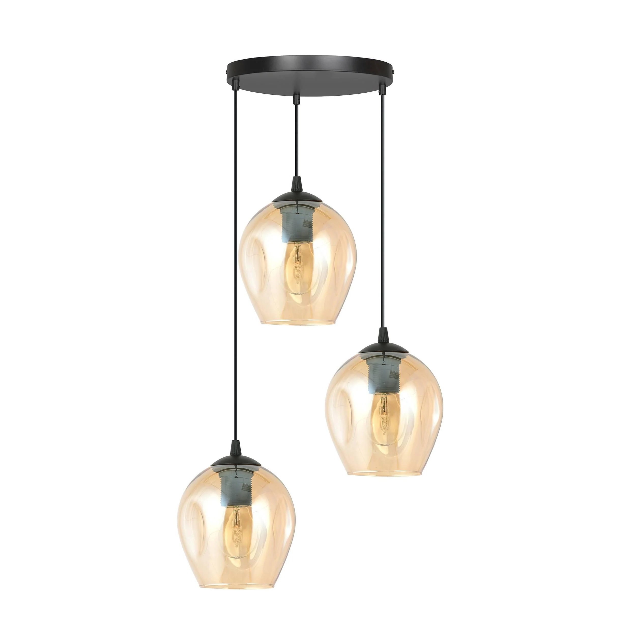 3-lichts hanglamp Noah rond
