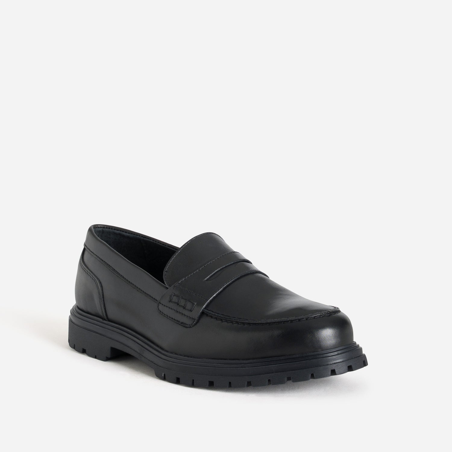 Mocassin éco-conçu noir en cuir