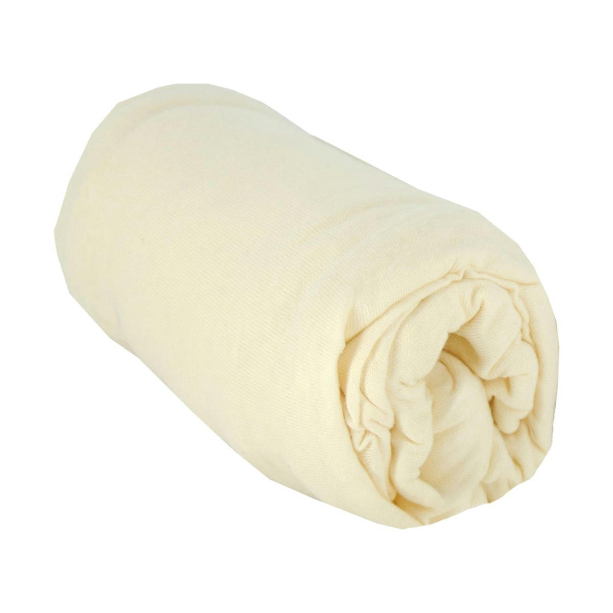 - Drap-housse bébé beige en coton 60x120 cm