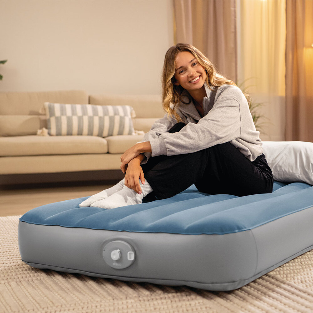 Matelas gonflable Prestige downy avec pompe rechargeable 1 personne