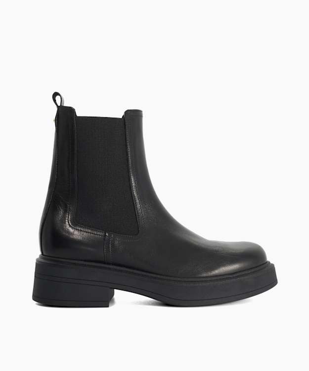 Pixx Black - Leather Ankle Boots