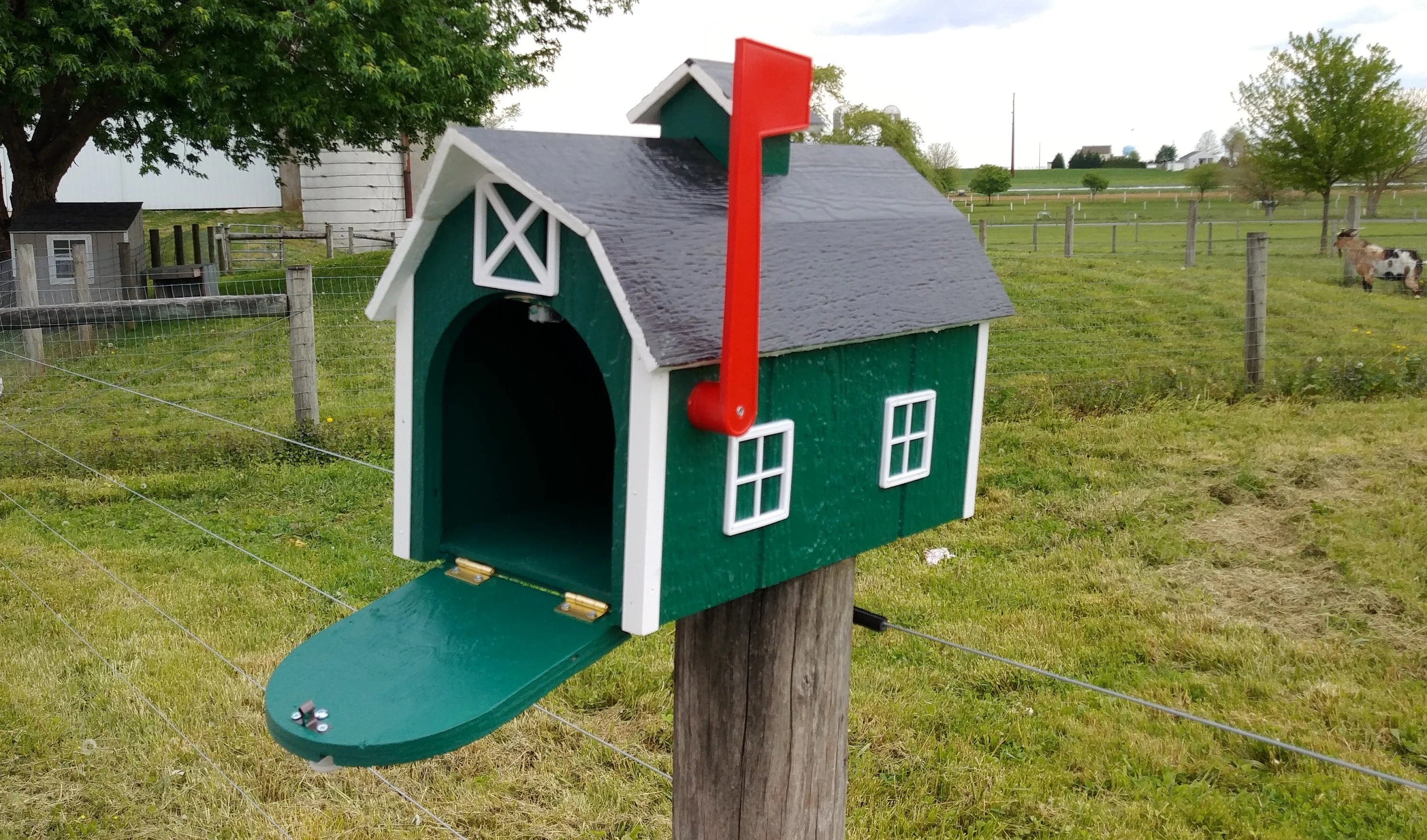 Amish Handmade Barn Mailbox | Made in USA, Wooden