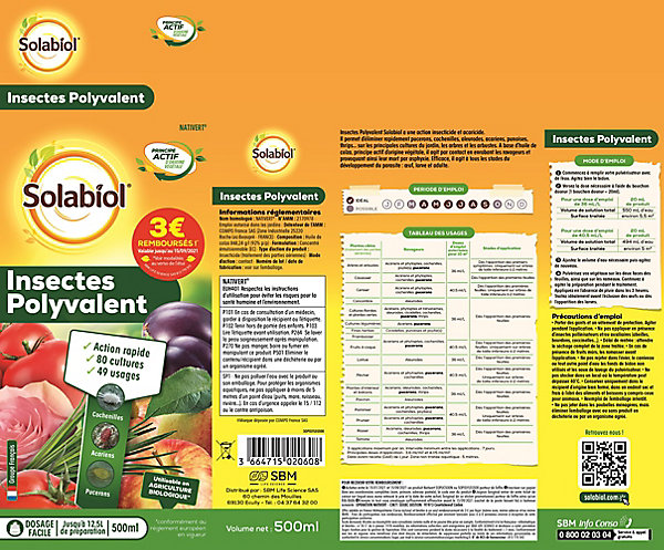 Insecticide polyvalent Solabiol 500ml