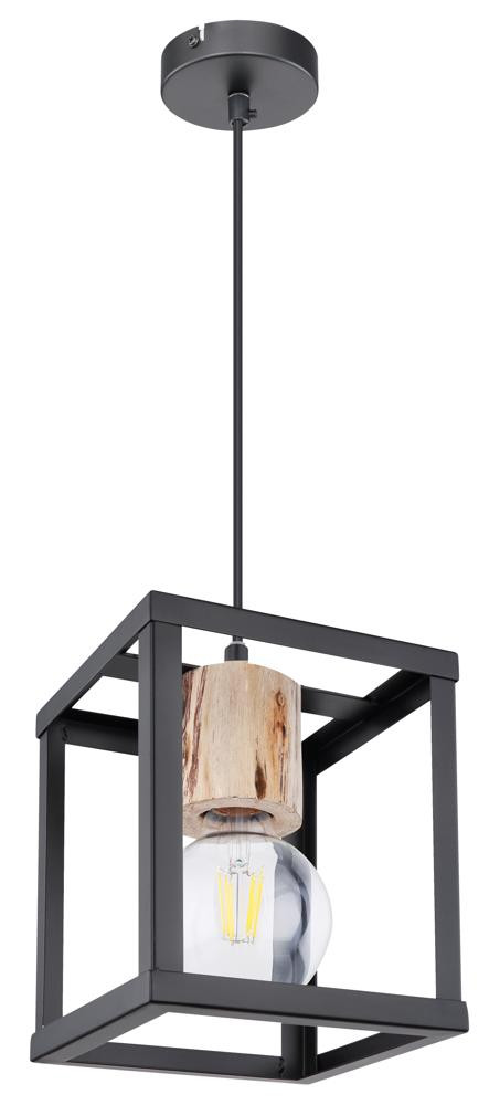 Lampa wisząca czarna RETRO 1xE27x40W wym: 120x17x17 cm Candellux
