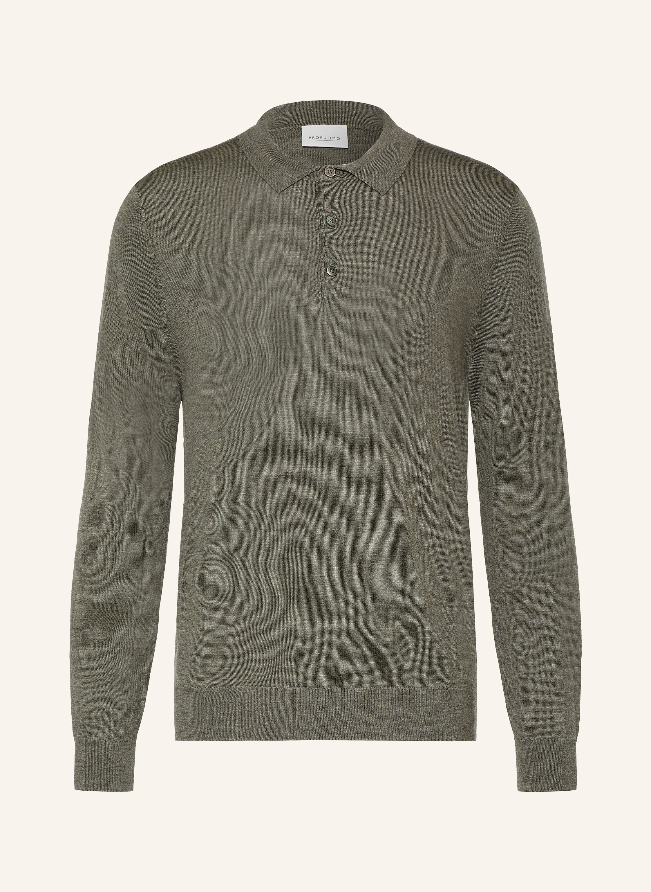 PROFUOMO Strick-Poloshirt aus Merinowolle