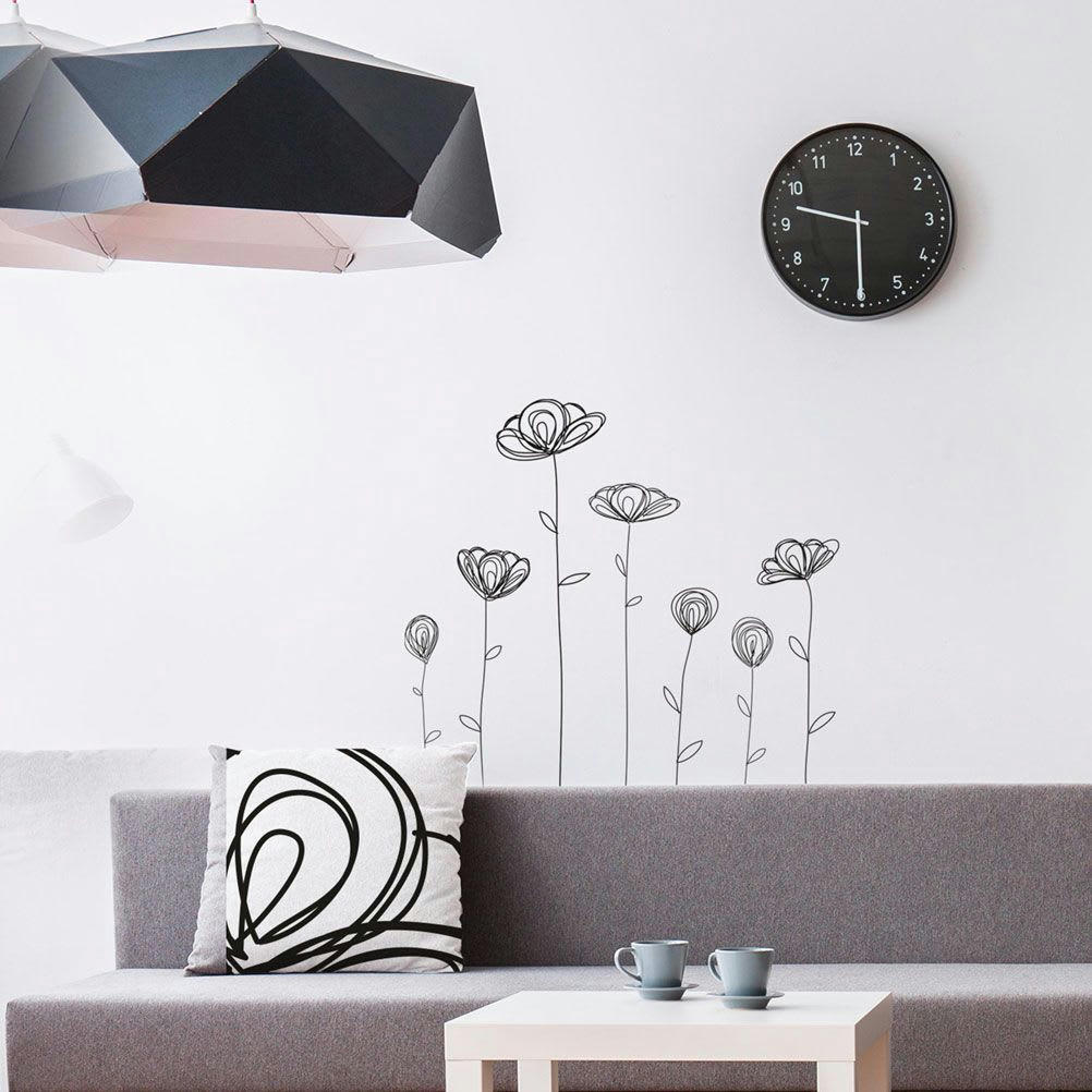 FLEURS - Stickers muraux fleurs 43x43cm