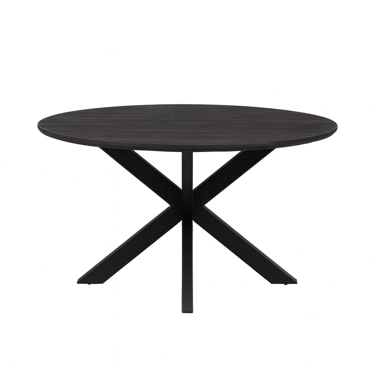 StarFurn Eettafel New York - Rond Zwart Hout - 110x110x76cm
