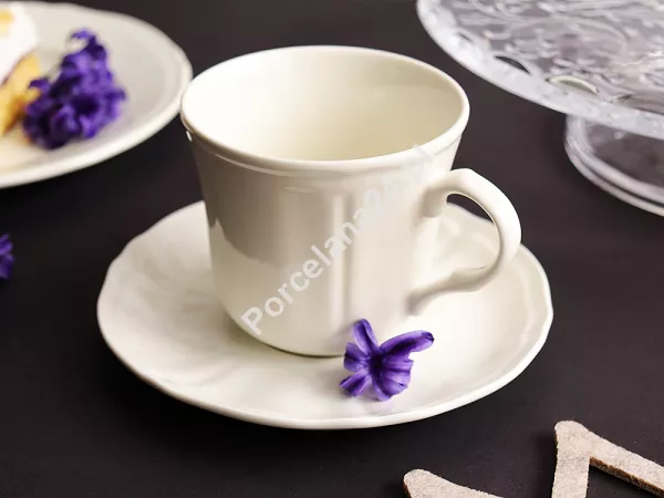 Serwis obiadowo - kawowy na 6 osób (30el.) Bogucice - Gino Cream 1229 ecru