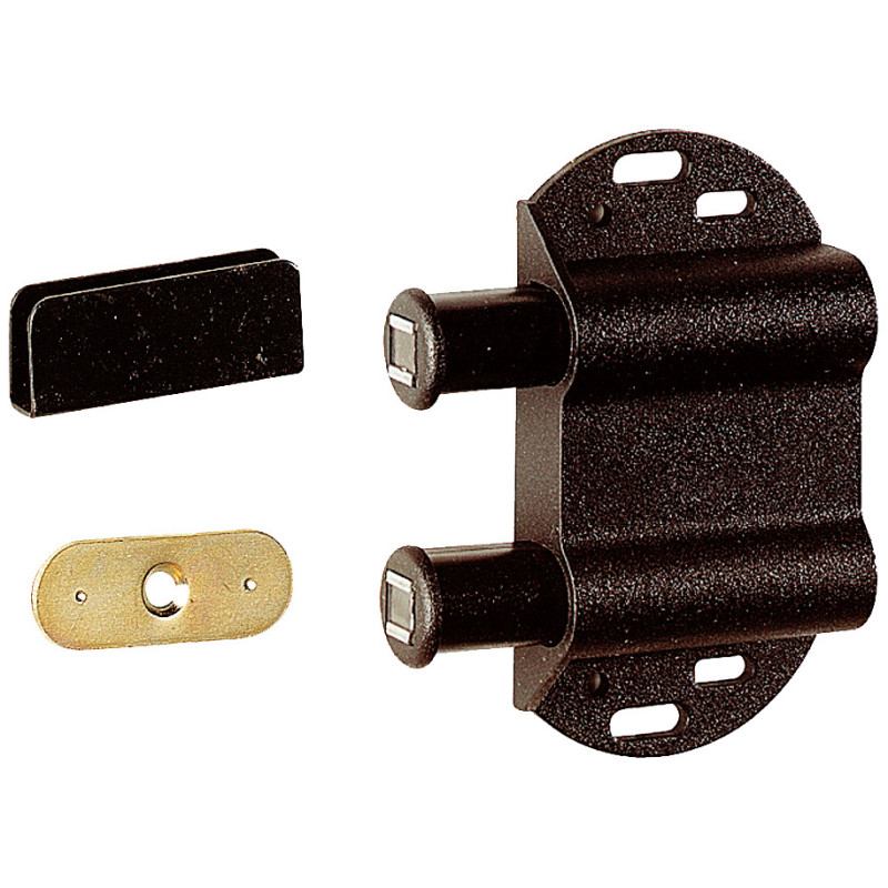 Loqueteau magnétique double automatique noir TEKNIBOX