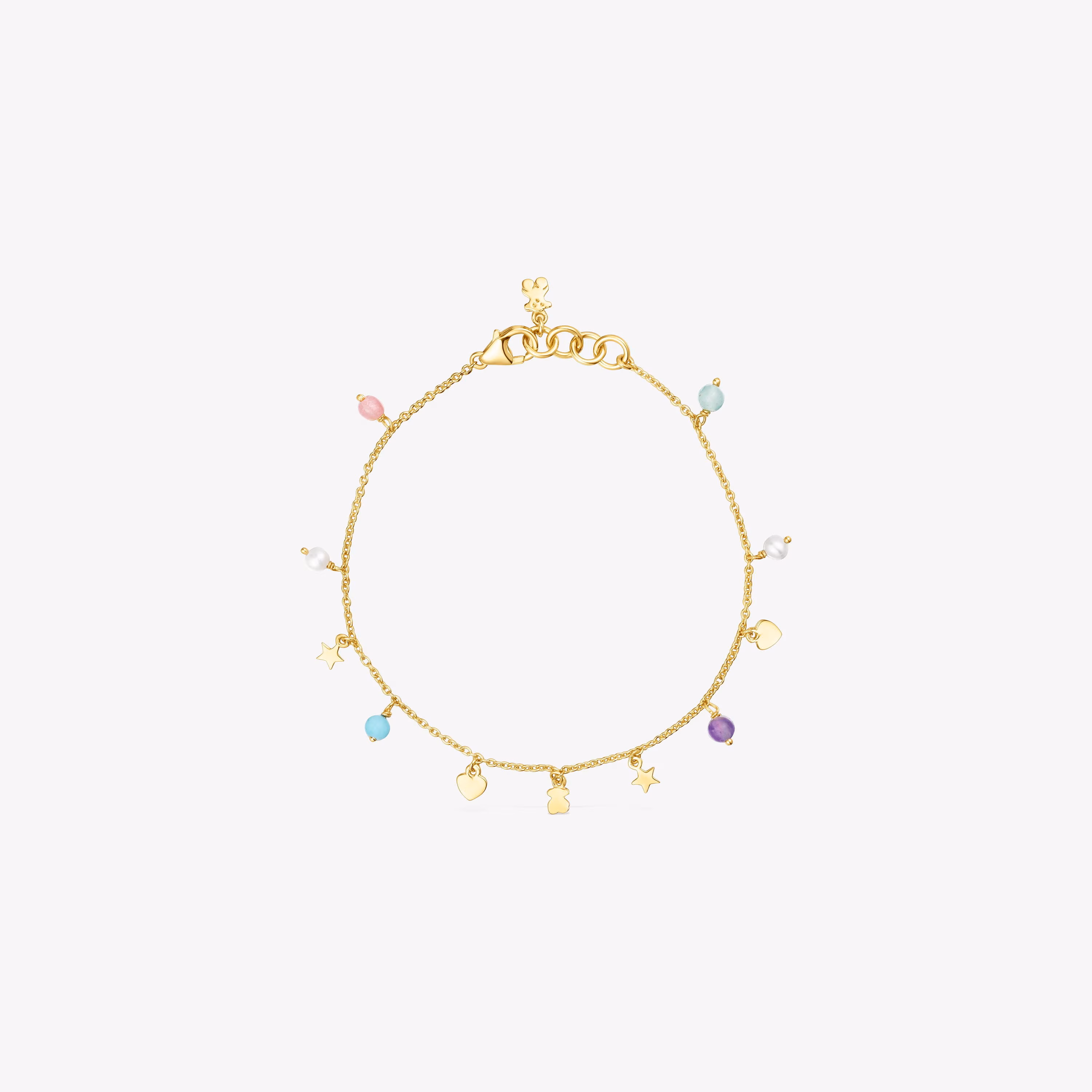 Pulsera con baño de oro 18 kt sobre plata y gemas Cool Joy
