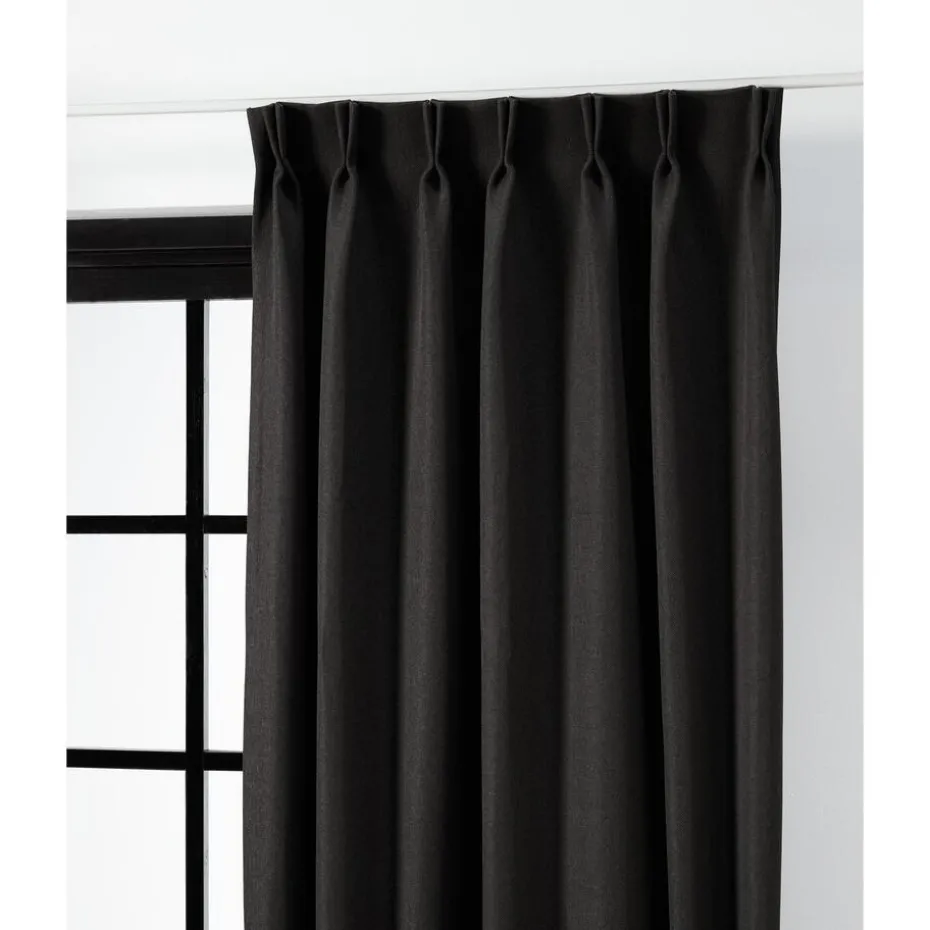 Kwantum Vouwgordijnen | Gordijnen | Gordijn Mila  Zwart