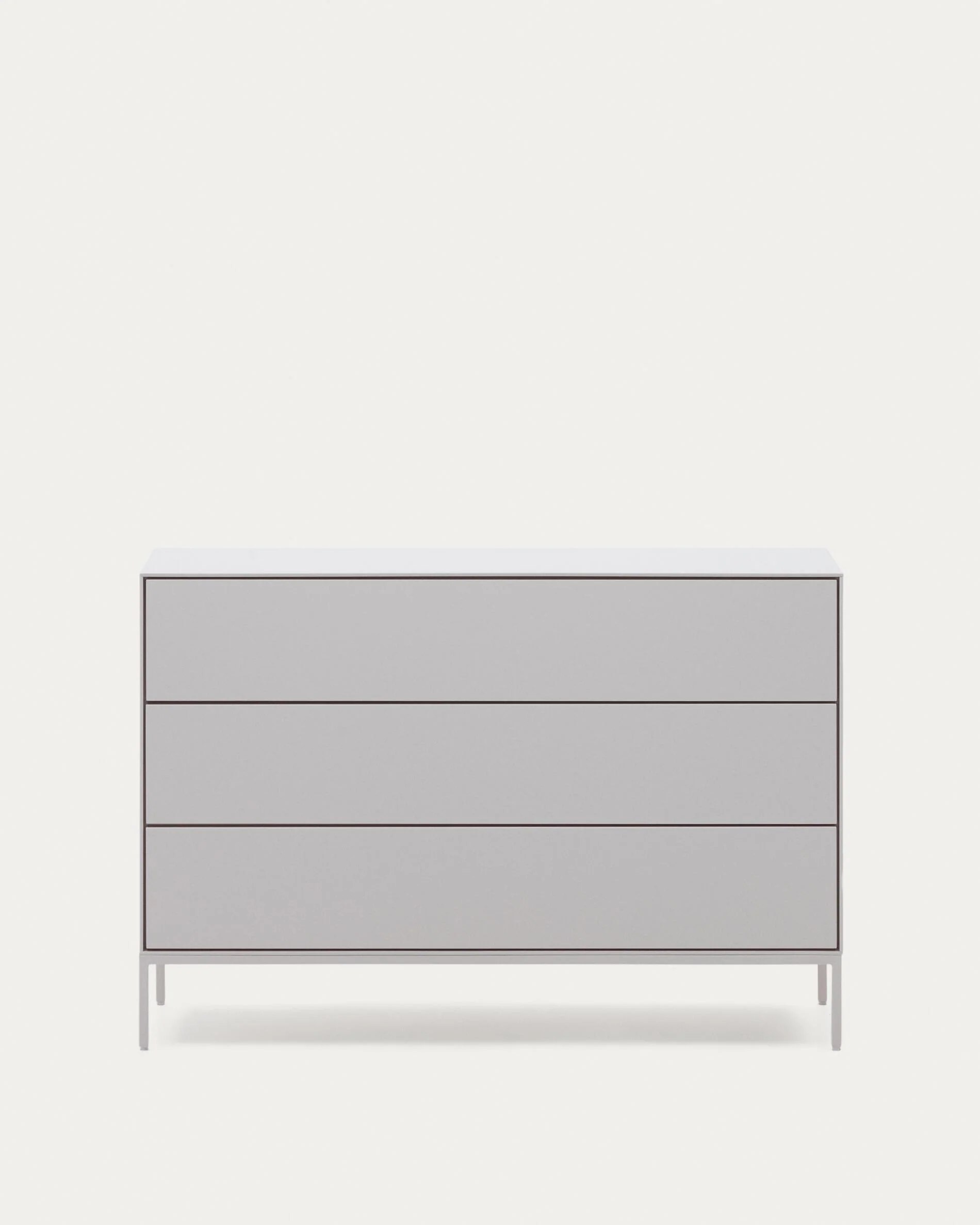 Vedrana 3-drawer chest of drawers white lacquered MDF 110 x 75 cm