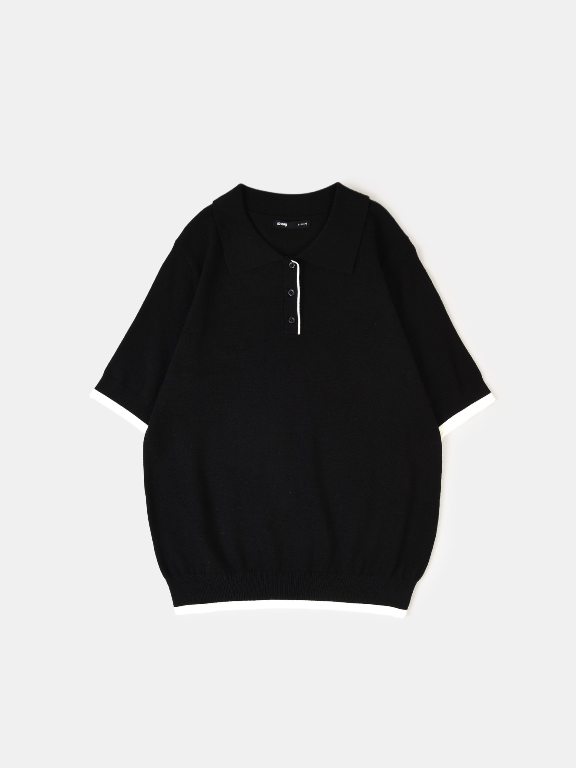 Wiskozowy sweter z kołnierzykiem