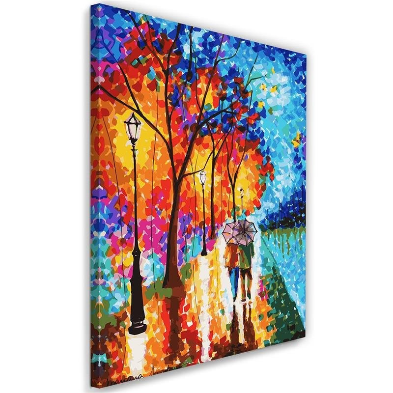 Feeby Obraz Jesienne malowane drzewa w parku 40x60