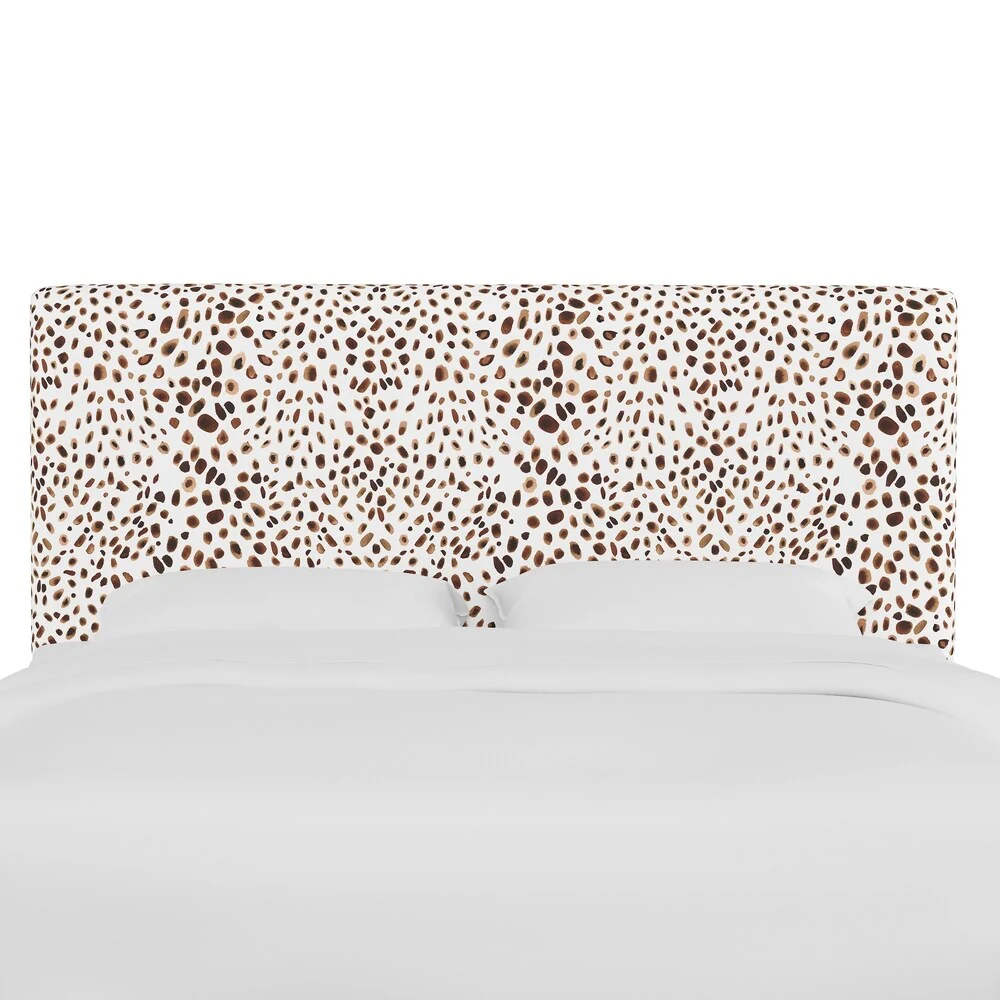 Silver Orchid Sabo Washed Cheetah Natural Upholstered Headboard