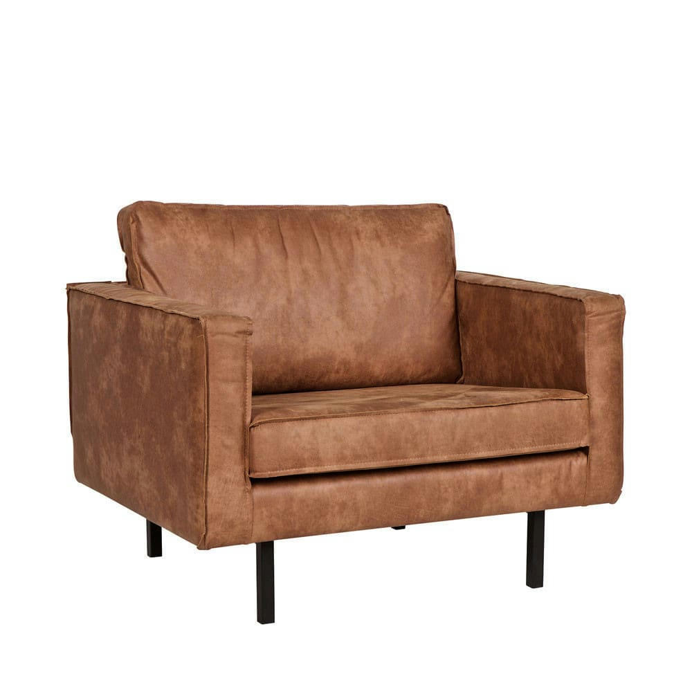 BRONCO - Fauteuil vintage cognac