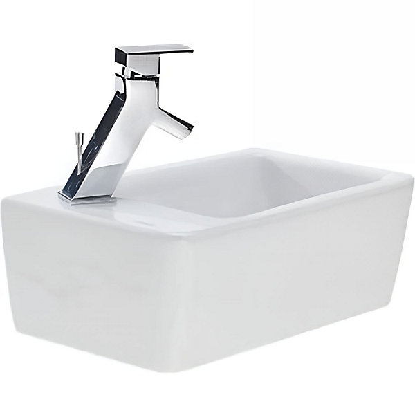 Lave mains mural céramique traditionnelle SANINDUSA Advance 40x25x15 blanc (robinet et vidage non inclus)