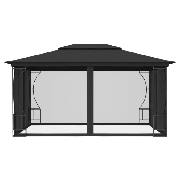 Zadaszenie ogrodowe Antracyt 300 x 400 x 265 cm Tkanina vidaXL