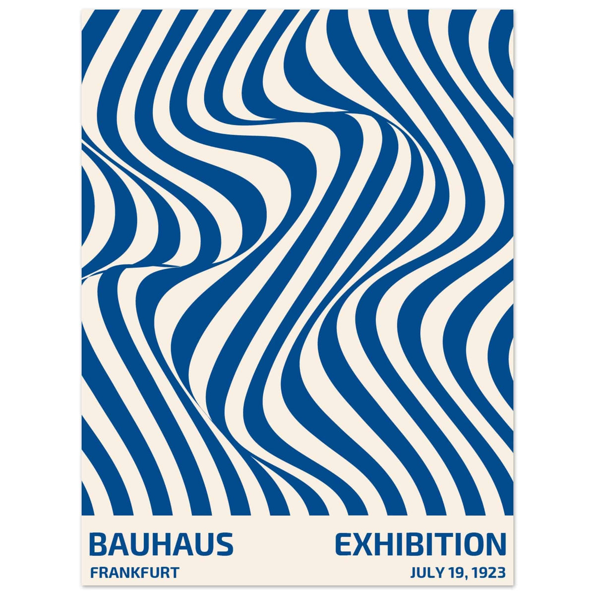 Artfulprints Poster Bauhaus - Exhibition Frankfurt blue  - 30x40 cm - Blauw
