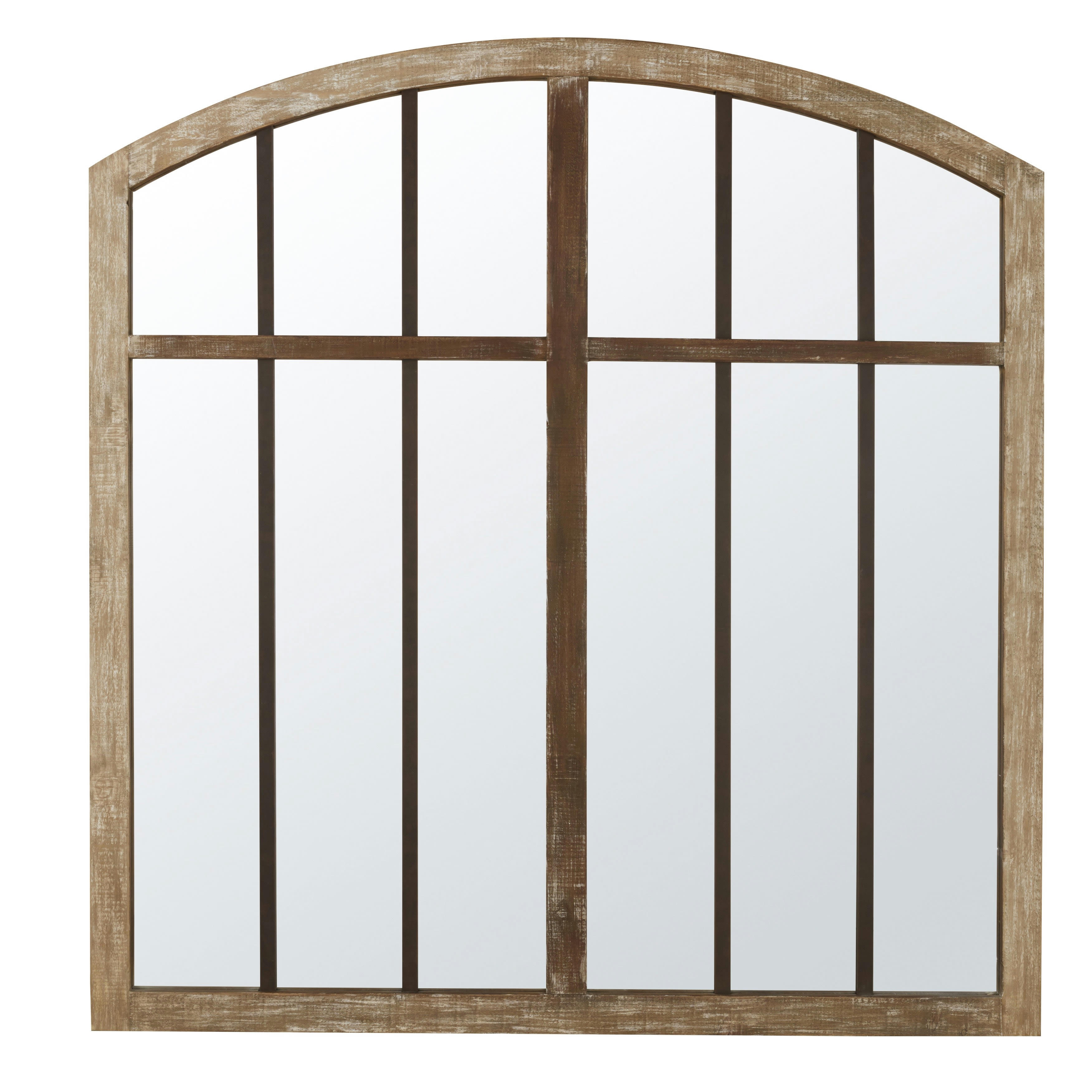 HANGAR - Grand miroir rectangulaire fenêtre effet vieilli 163x171